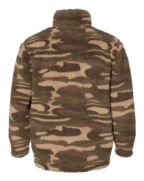 Unisex Sherpa Fleece Quarter-Zip Pullover – Back