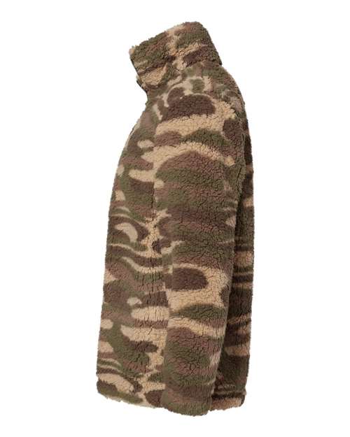 Unisex Sherpa Fleece Quarter-Zip Pullover – Detail