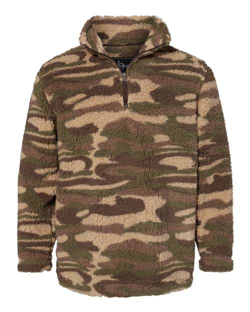 Unisex Sherpa Fleece Quarter-Zip Pullover – Front