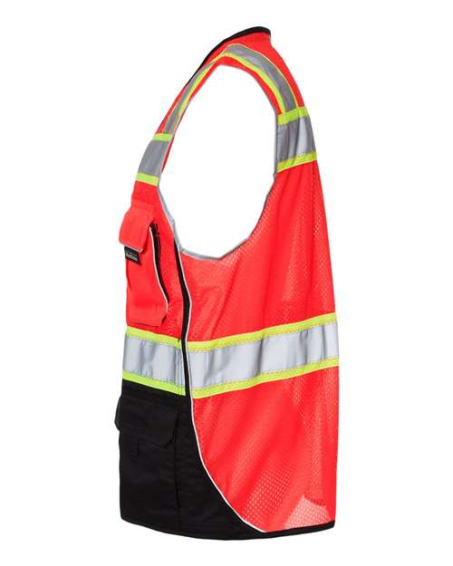 Unisex Premium Black Series® Black Bottom Class 2 Vest – Detail