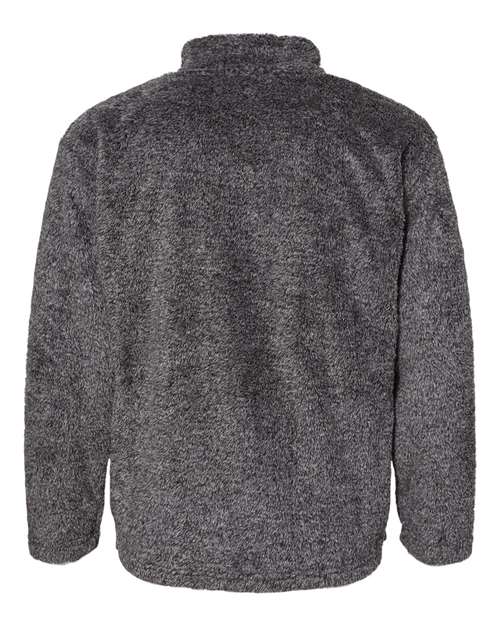 Unisex Boundary Shag Frosty Sherpa Quarter-Zip Pullover – Back