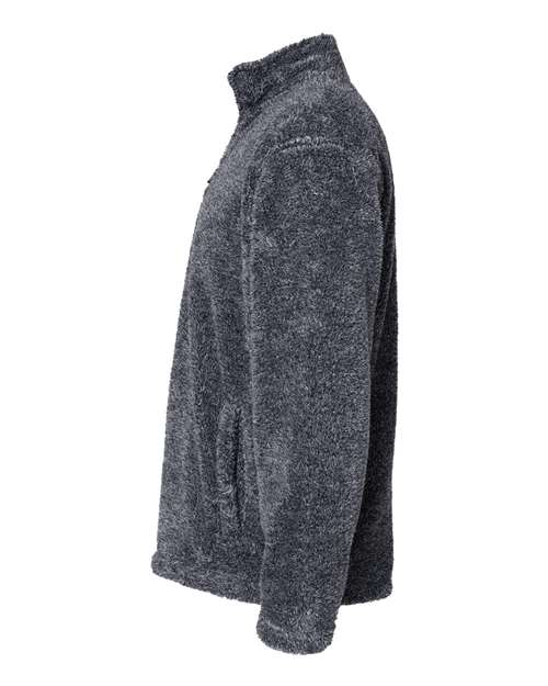 Unisex Boundary Shag Frosty Sherpa Quarter-Zip Pullover – Detail