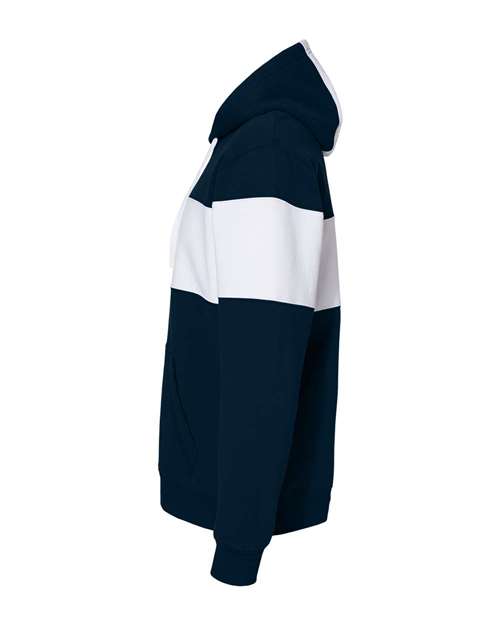 Men's Varsity Fleece Colorblocked Hooded Sweatshirt – Detail