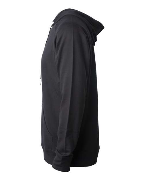 Unisex Icon Lightweight Loopback Terry Hooded Sweatshirt – Detail