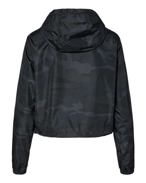 Women's Lightweight Quarter-Zip Pullover Crop Windbreaker – Back