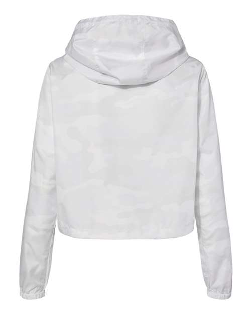 Women's Lightweight Quarter-Zip Pullover Crop Windbreaker – Back