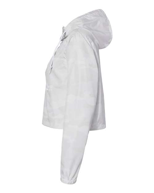 Women's Lightweight Quarter-Zip Pullover Crop Windbreaker – Detail