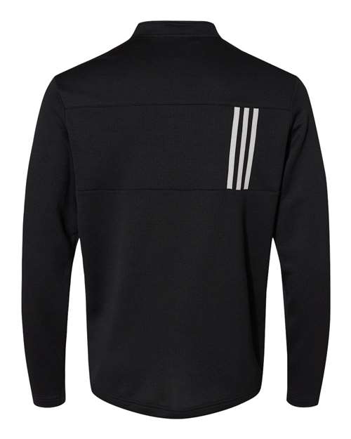 Men's 3-Stripes Double-Knit Quarter-Zip Pullover – Back