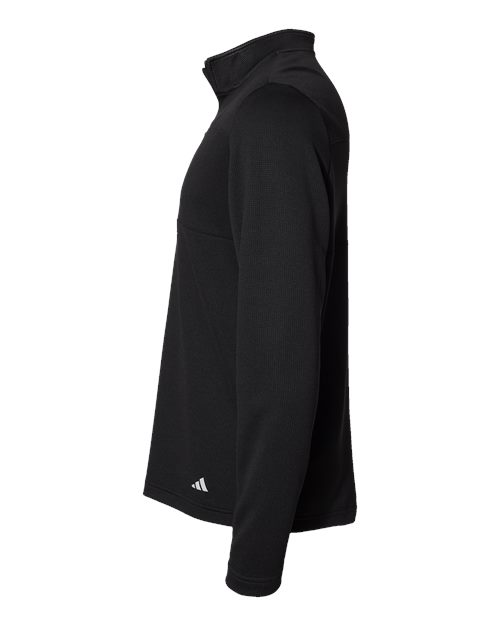 Men's 3-Stripes Double-Knit Quarter-Zip Pullover – Detail