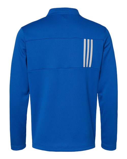 Men's 3-Stripes Double-Knit Quarter-Zip Pullover – Back