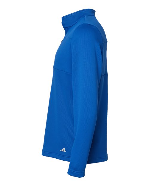 Men's 3-Stripes Double-Knit Quarter-Zip Pullover – Detail