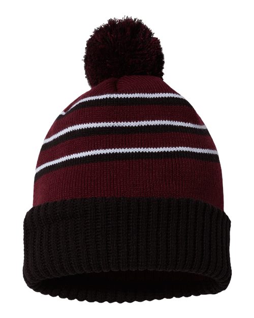 Pom Cuffed Beanie – Back