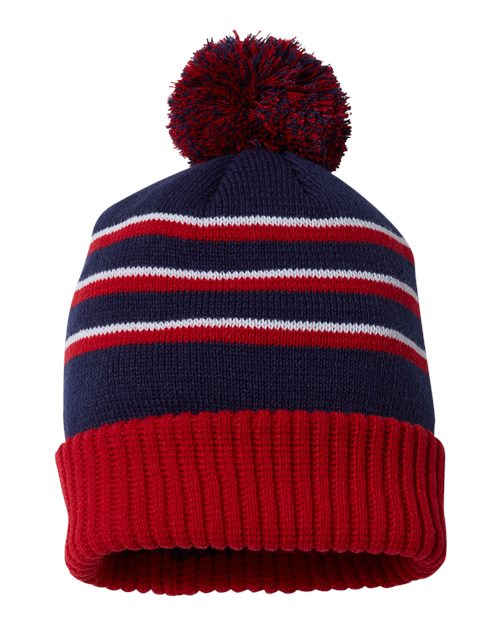 Pom Cuffed Beanie – Back