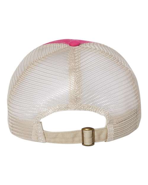 Contrast-Stitch Mesh-Back Cap – Back