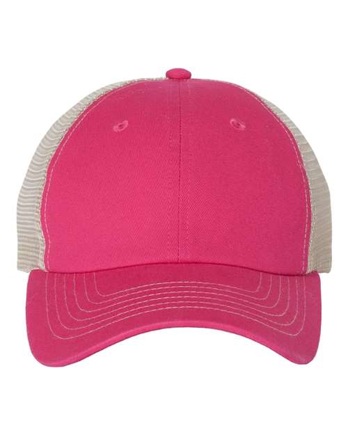 Contrast-Stitch Mesh-Back Cap – Front