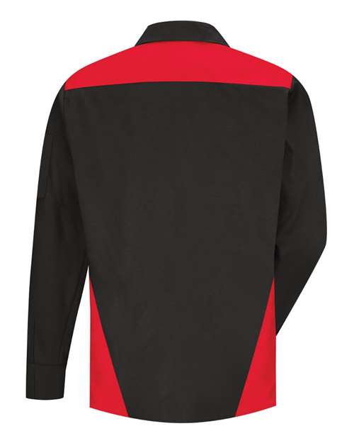 Men's Long Sleeve Tri-Color Shop Shirt – Back