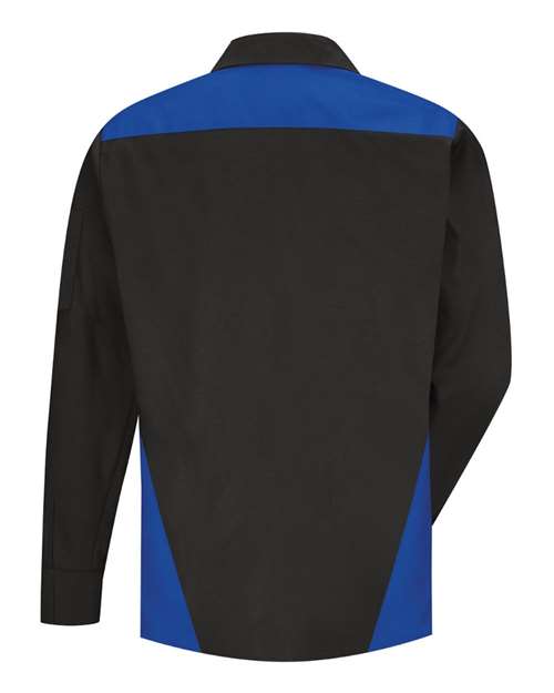 Men's Long Sleeve Tri-Color Shop Shirt – Back