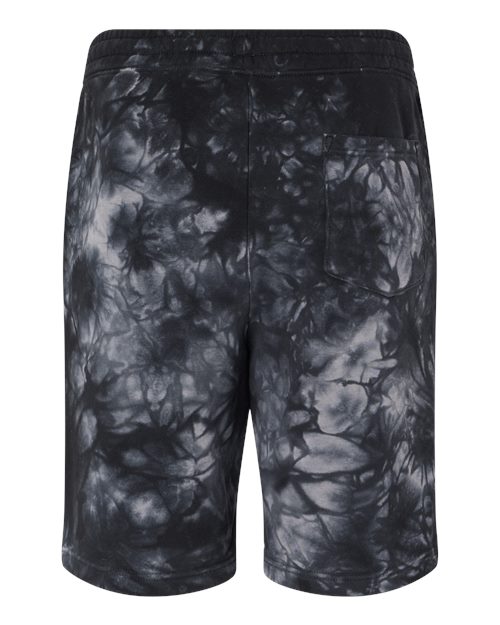 Unisex Tie-Dyed Fleece Shorts – Back