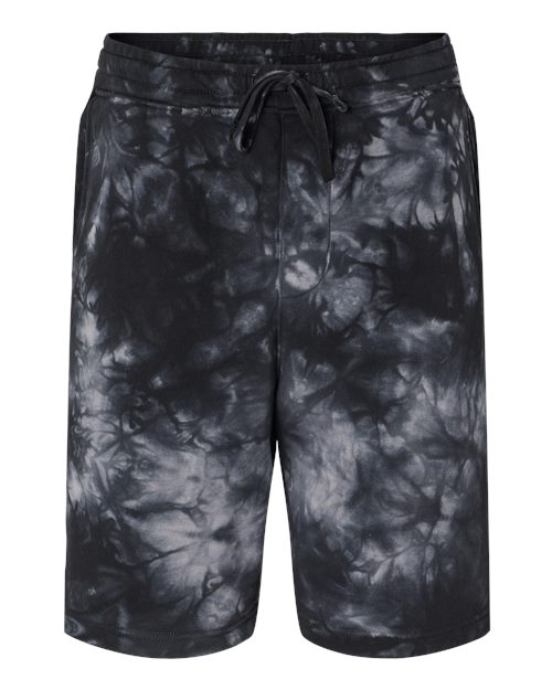 Unisex Tie-Dyed Fleece Shorts – Front