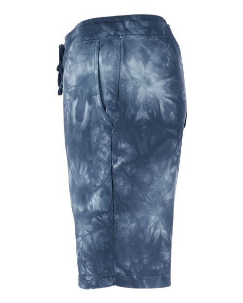 Unisex Tie-Dyed Fleece Shorts – Detail