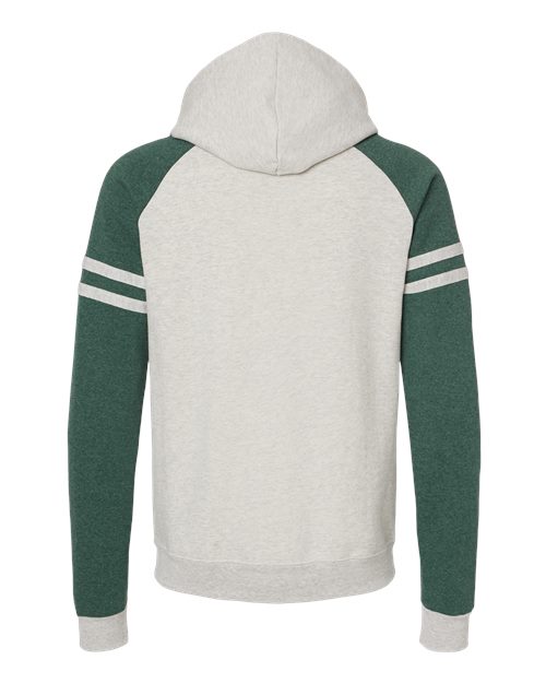 Unisex Nublend® Varsity Colorblocked Raglan Hooded Sweatshirt – Back