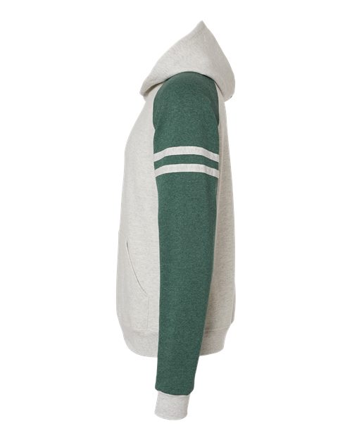 Unisex Nublend® Varsity Colorblocked Raglan Hooded Sweatshirt – Detail