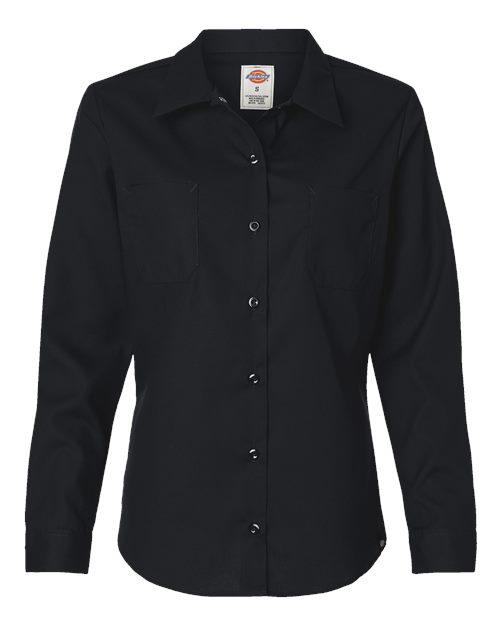 Women's Long Sleeve Industrial Work Shirt – Front