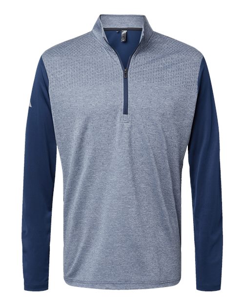 Men's Ultimate365 Heather Block Print Quarter-Zip Pullover – Front