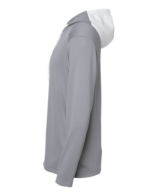 Men's Textured Mixed Media Midweight Hooded Sweatshirt – Detail