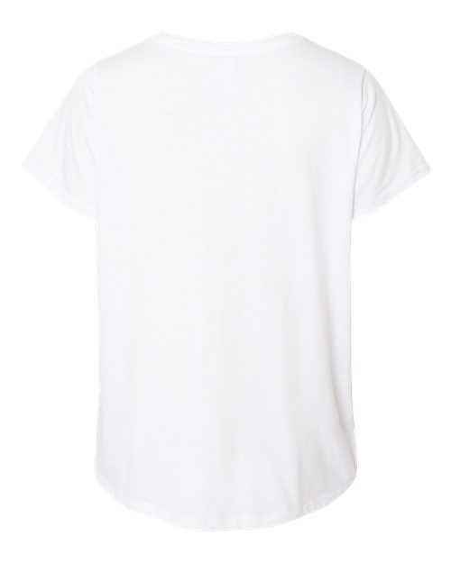 Women's Curvy Collection Fine Jersey V-Neck Tee – Back