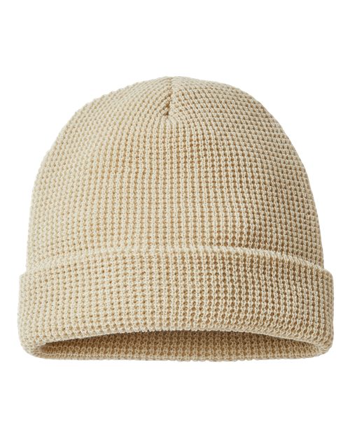 Waffle Cuffed Beanie – Back