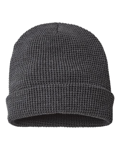 Waffle Cuffed Beanie – Back