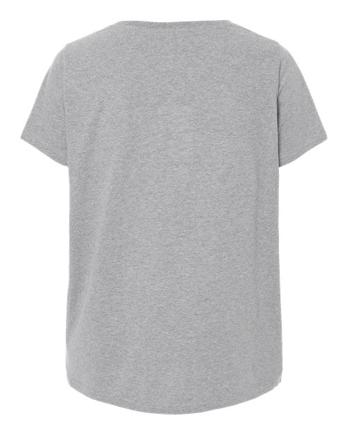 Women's Curvy Collection Fine Jersey V-Neck Tee – Back