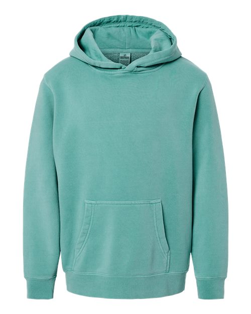 Youth Midweight Pigment-Dyed Hooded Sweatshirt – Front