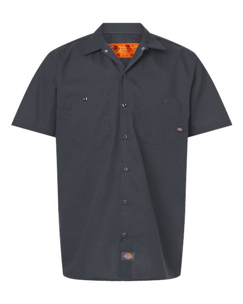 Men's Tall Industrial Short Sleeve Work Shirt – Front