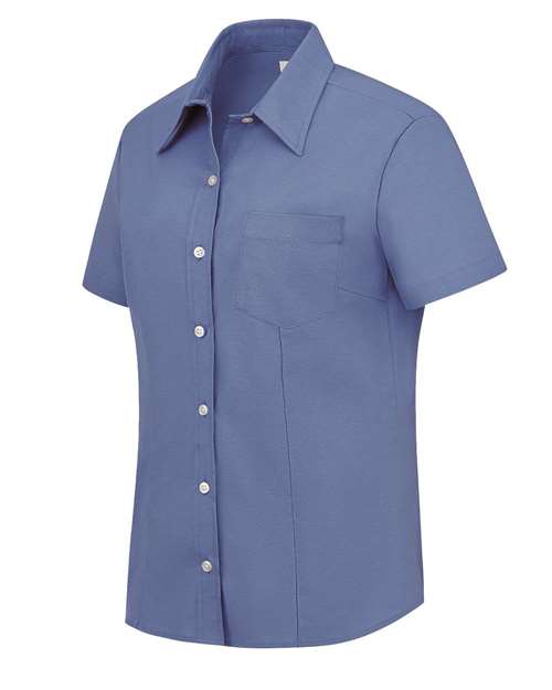 Women's Short Sleeve Stretch Oxford Shirt – Side