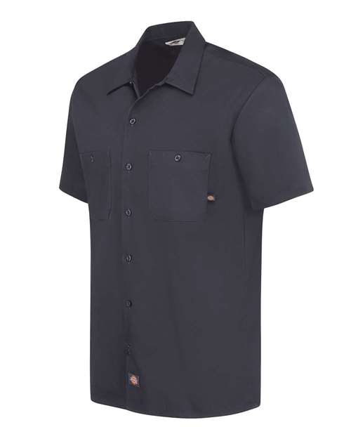 Men's Industrial Short Sleeve Cotton Work Shirt – Side