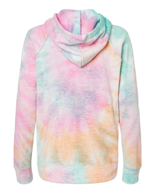 Women’s Courtney Burnout V-Notch Hooded Sweatshirt – Back
