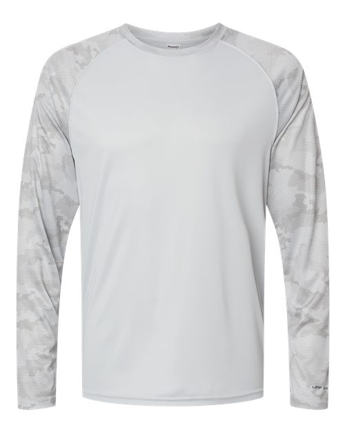 Unisex Cayman Performance Camo Colorblocked Long Sleeve T-Shirt – Front