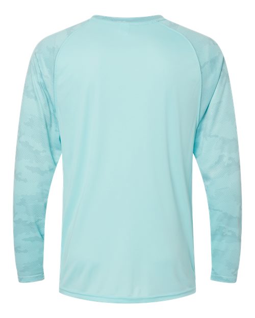 Unisex Cayman Performance Camo Colorblocked Long Sleeve T-Shirt – Back