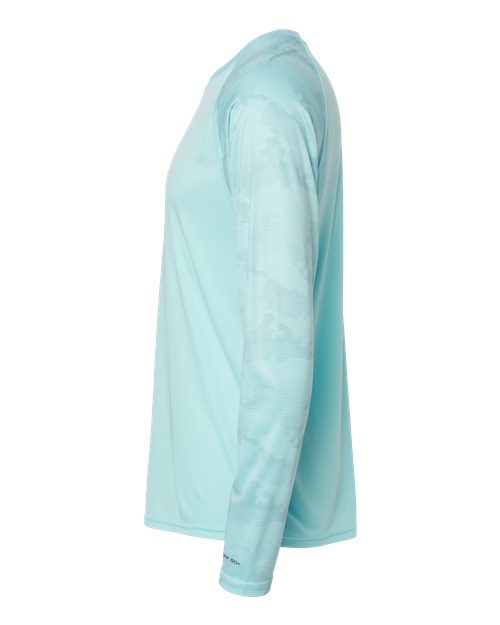 Unisex Cayman Performance Camo Colorblocked Long Sleeve T-Shirt – Detail