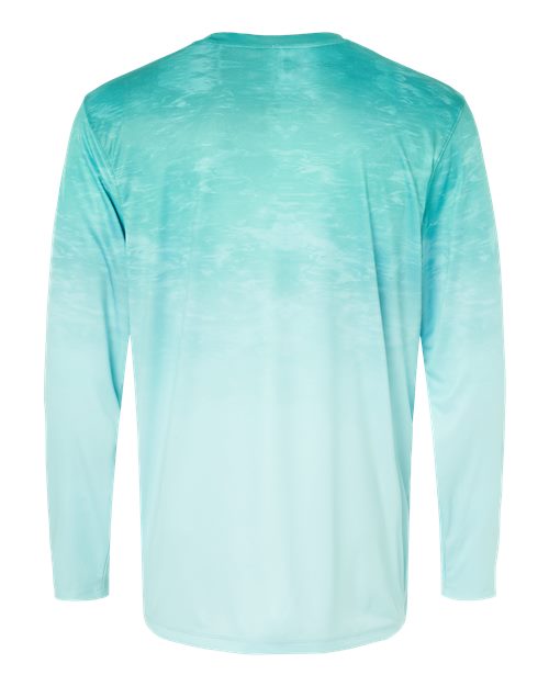 Unisex Montauk Oceanic Fade Performance Long Sleeve T-Shirt – Back