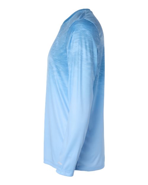 Unisex Montauk Oceanic Fade Performance Long Sleeve T-Shirt – Detail