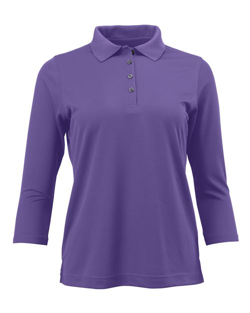 Women's Lady Palm Three-Quarter Sleeve Polo – Front
