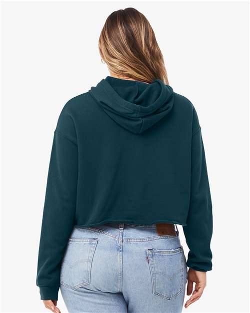 Women's Crop Hoodie Sweatshirt – On Model – Back