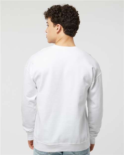 Unisex Fleece Crewneck Sweatshirt – On Model – Back