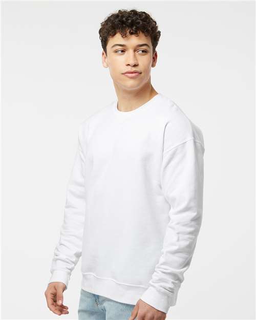 Unisex Fleece Crewneck Sweatshirt – On Model – Side