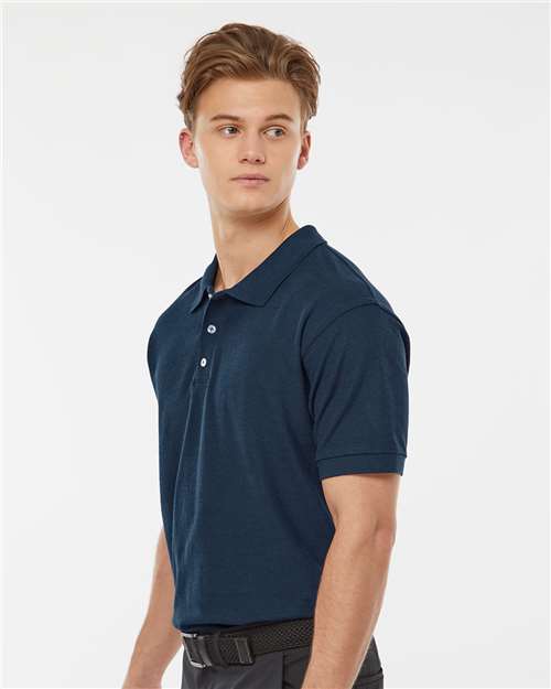 Men's 50/50 Sport Pique Polo – On Model – Side