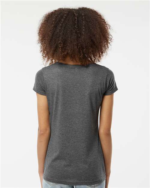 Women's Poly-Rich Scoop Neck T-Shirt – On Model – Back