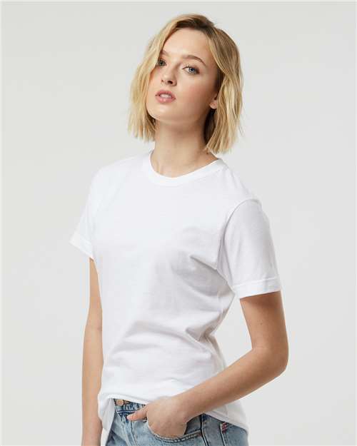 Women's Fine Jersey Classic Fit T-Shirt – On Model – Side